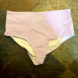 J Crew Pink Striped Swim Bottoms